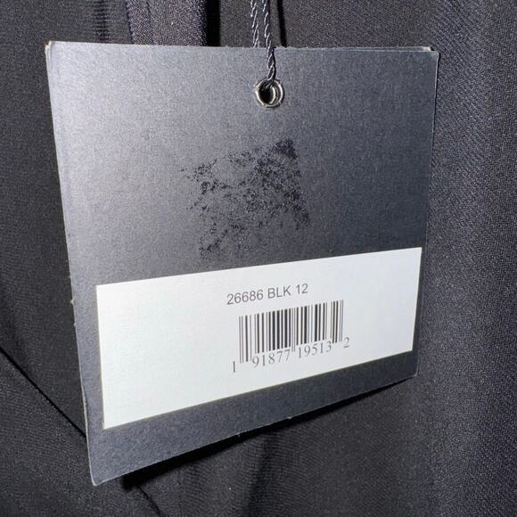 Ieena for MacDuggal Jersey  V-Neck Long Sleeve t Sheath Gown NWT Size 12 - Picture 7 of 12